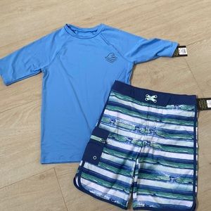 Bundle NWT Art Class Swim set Size 14 swim shorts and size 16 rashguard